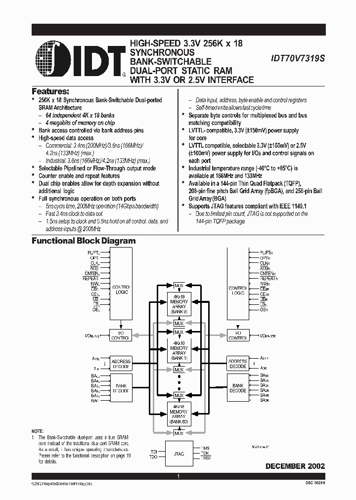IDT70V7319S_200752.PDF Datasheet