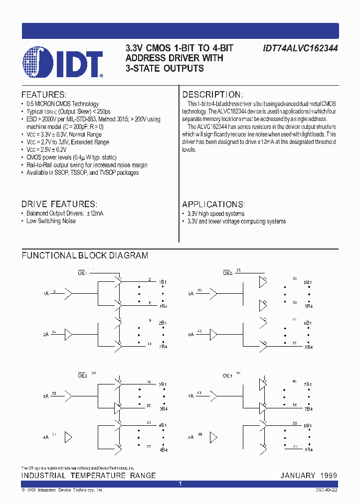 IDT74ALVC162344_354792.PDF Datasheet