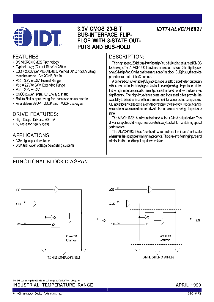 IDT74ALVCH16821_323308.PDF Datasheet