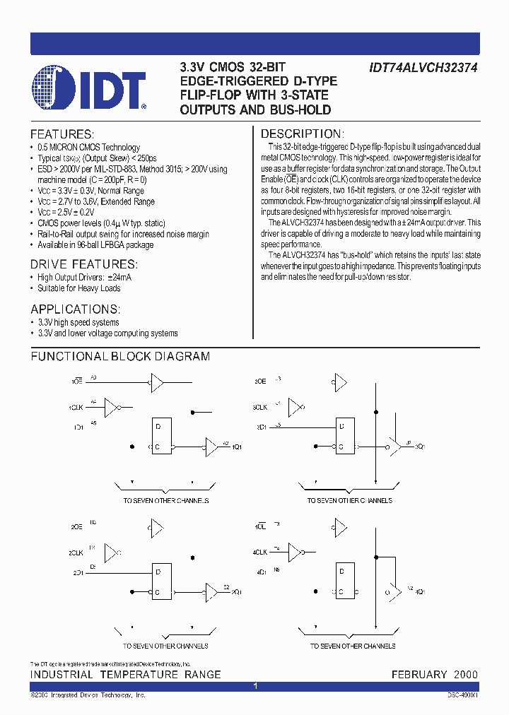 IDT74ALVCH32374_338571.PDF Datasheet