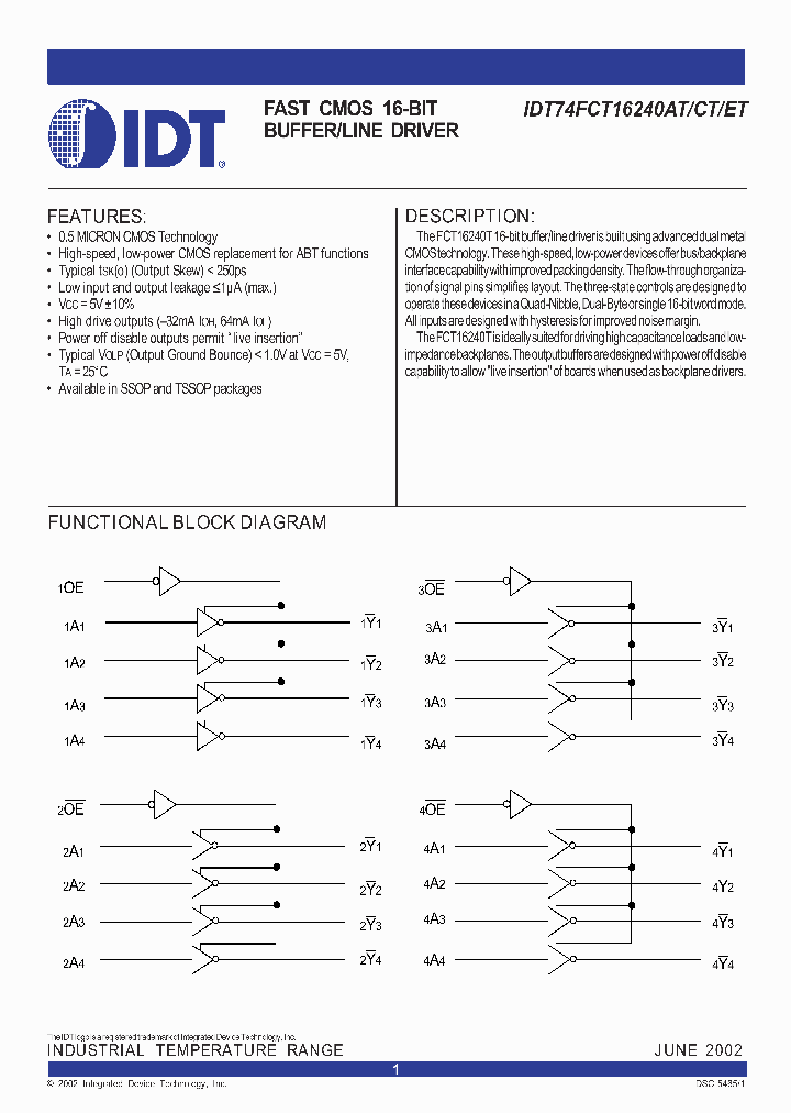 IDT74FCT16240ET_336345.PDF Datasheet