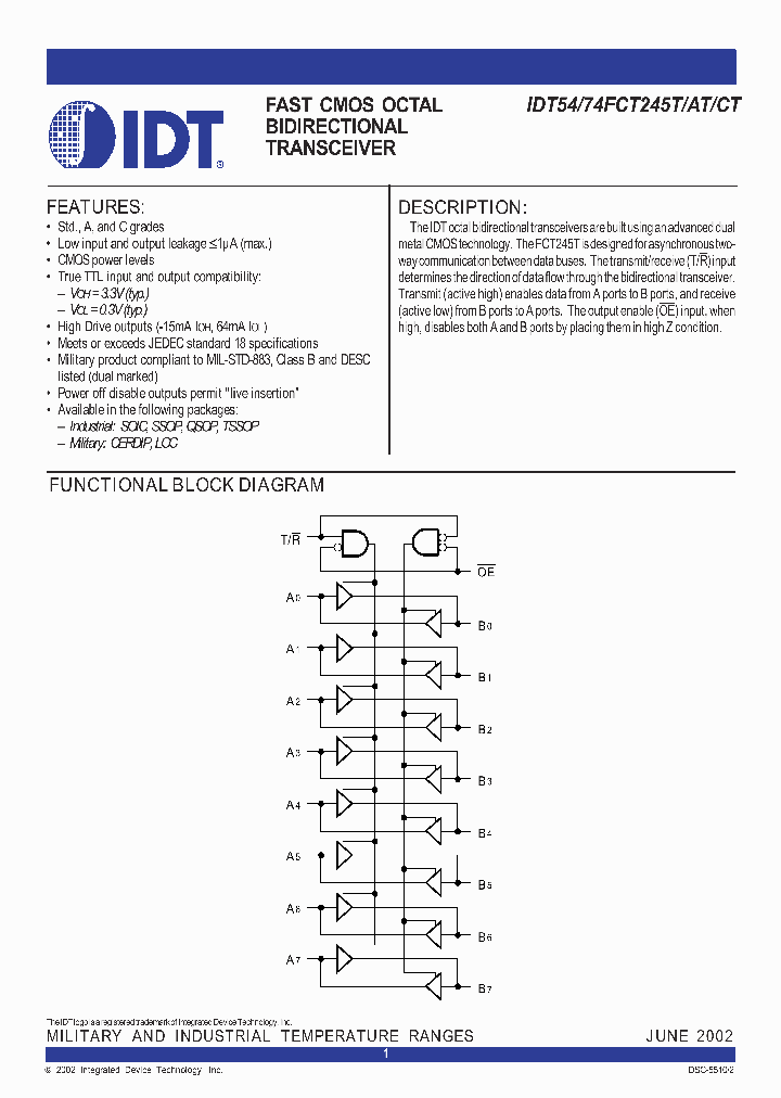 IDT74FCT245CT_198982.PDF Datasheet