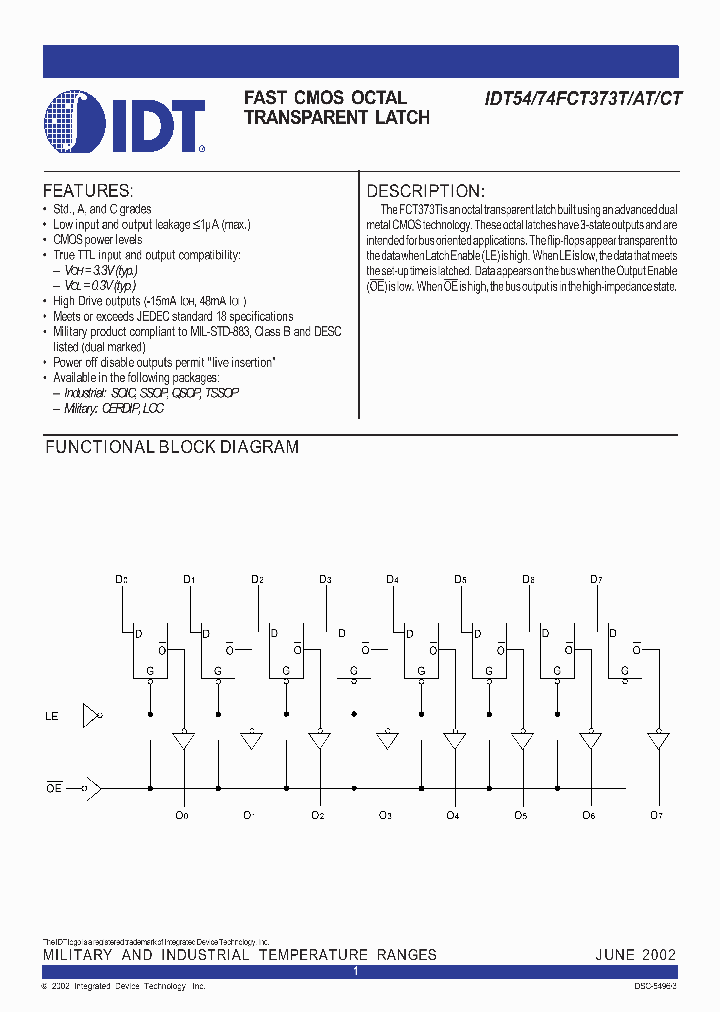 IDT74FCT373CT_355617.PDF Datasheet