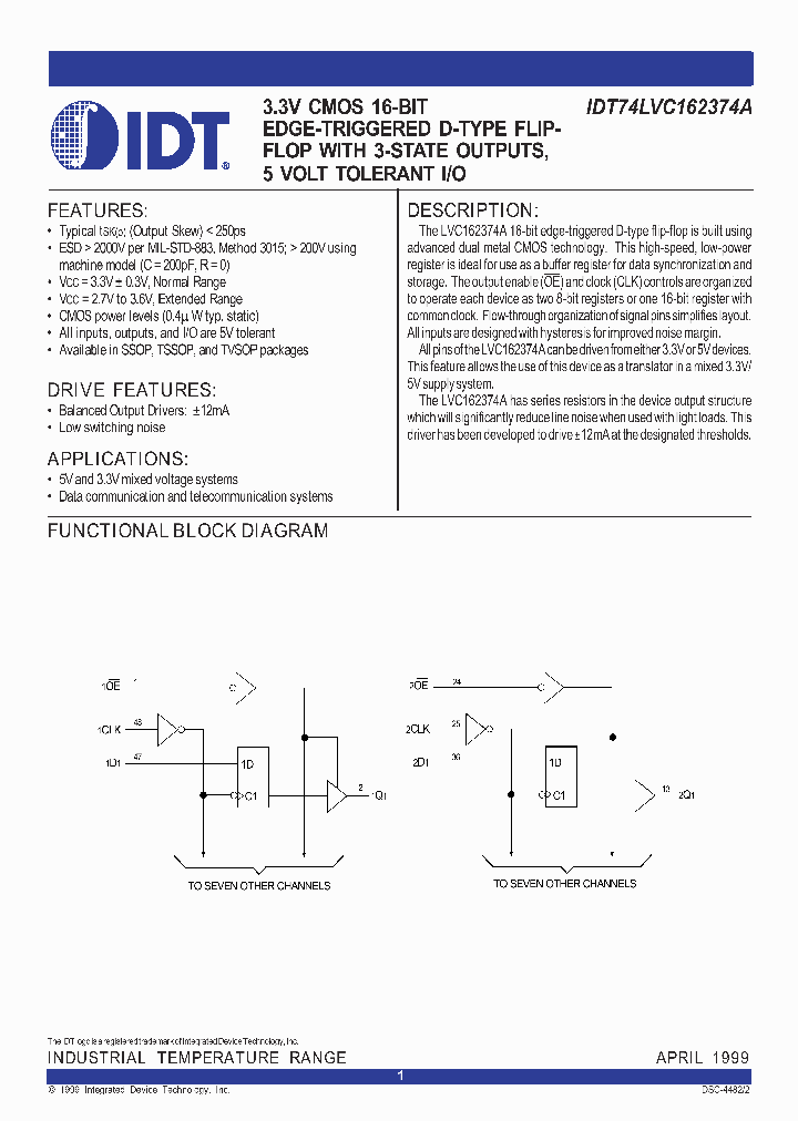 IDT74LVC162374A_354791.PDF Datasheet