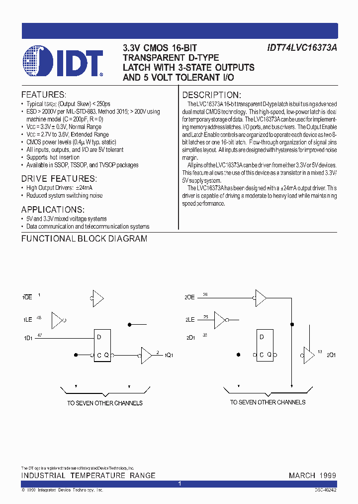 IDT74LVC16373A_320299.PDF Datasheet
