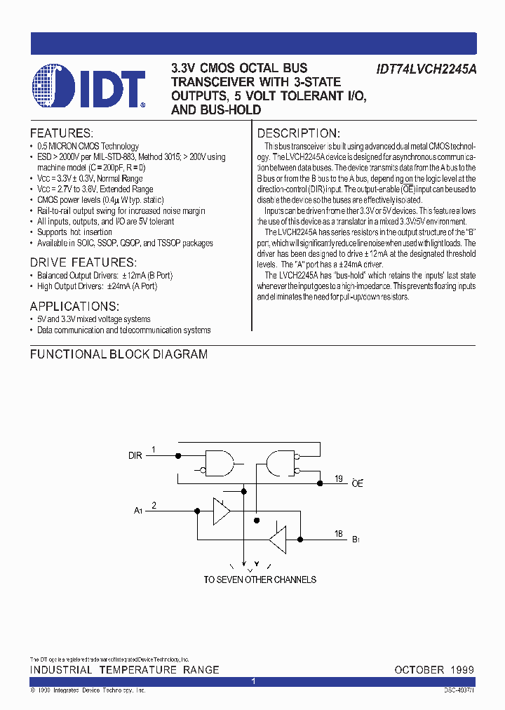 IDT74LVCH2245A_327382.PDF Datasheet