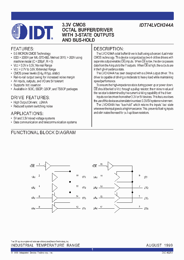 IDT74LVCH244A_363029.PDF Datasheet