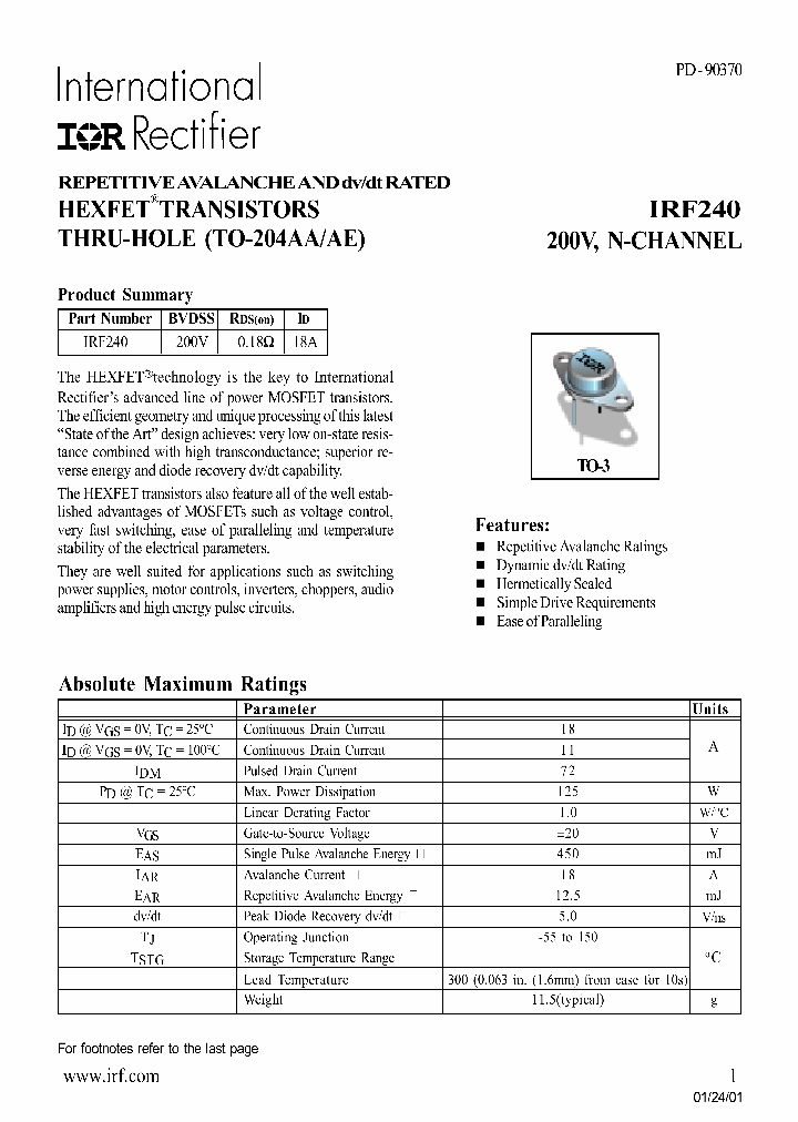 IRF240_311084.PDF Datasheet