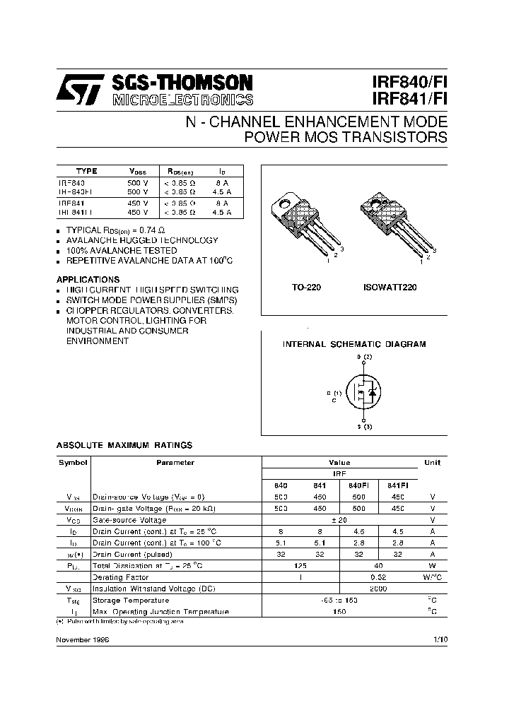 IRF840FI_234231.PDF Datasheet
