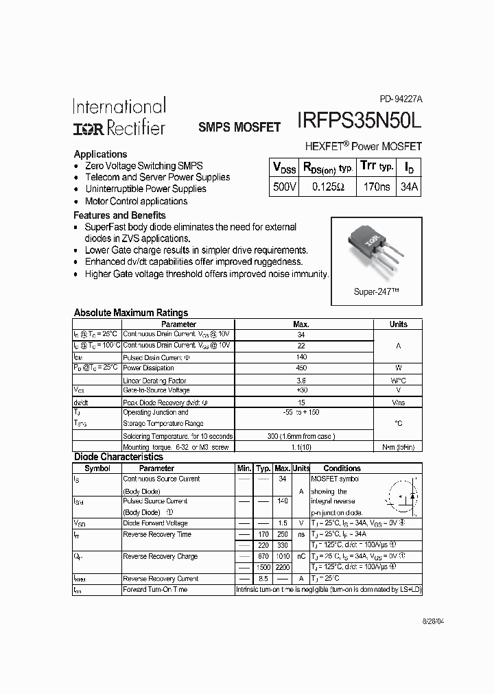 IRFPS35N50L_356447.PDF Datasheet