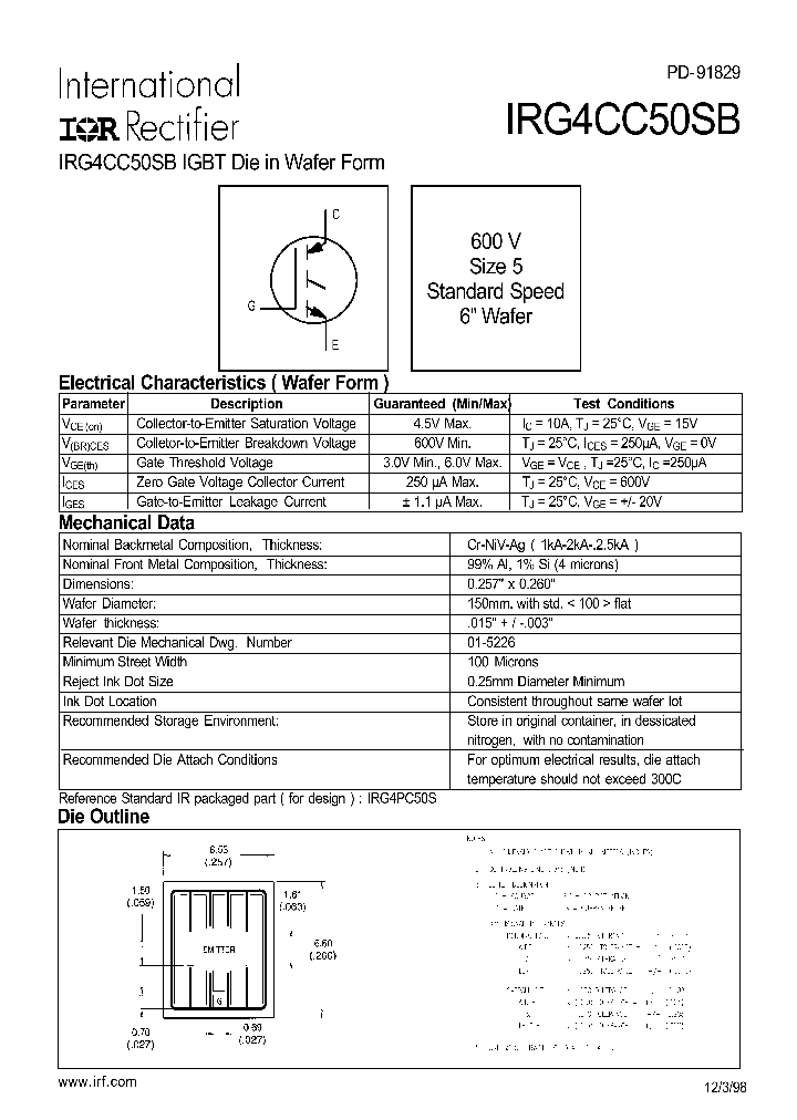 IRG4CC50SB_187467.PDF Datasheet