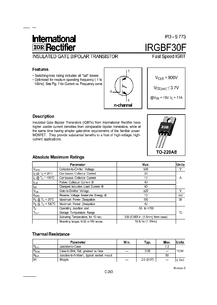 IRGBF30F_346395.PDF Datasheet