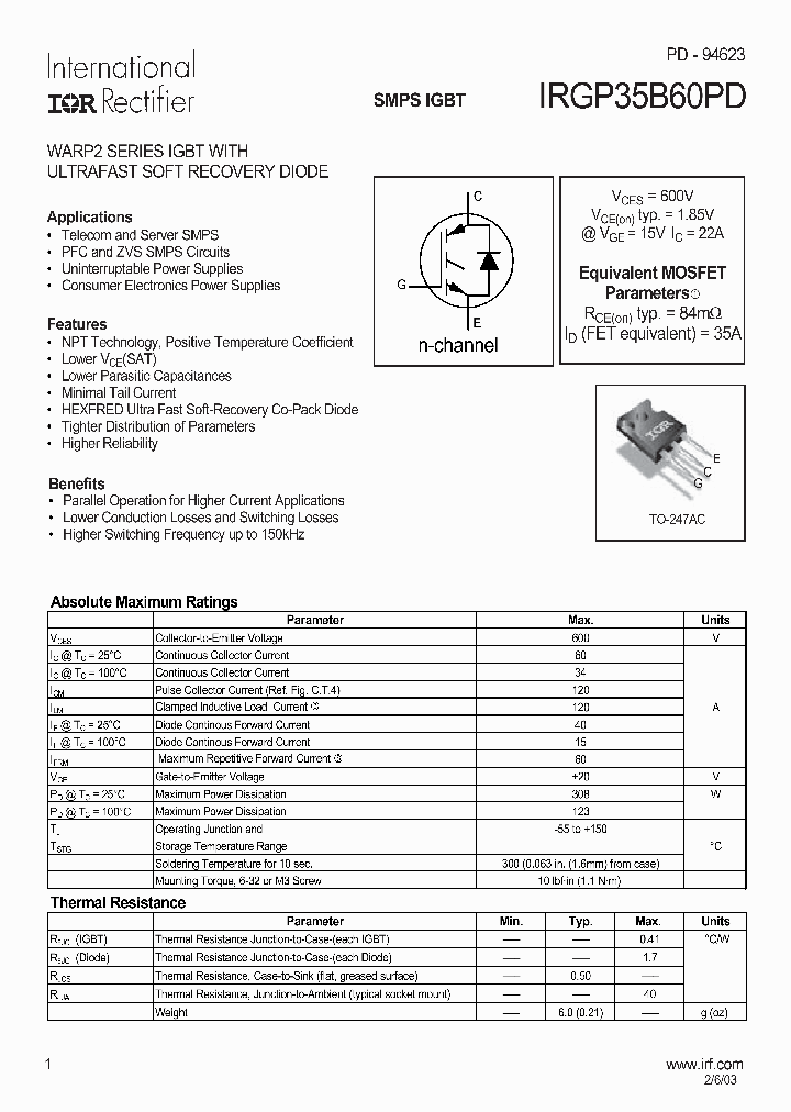 IRGP35B60PD_197967.PDF Datasheet