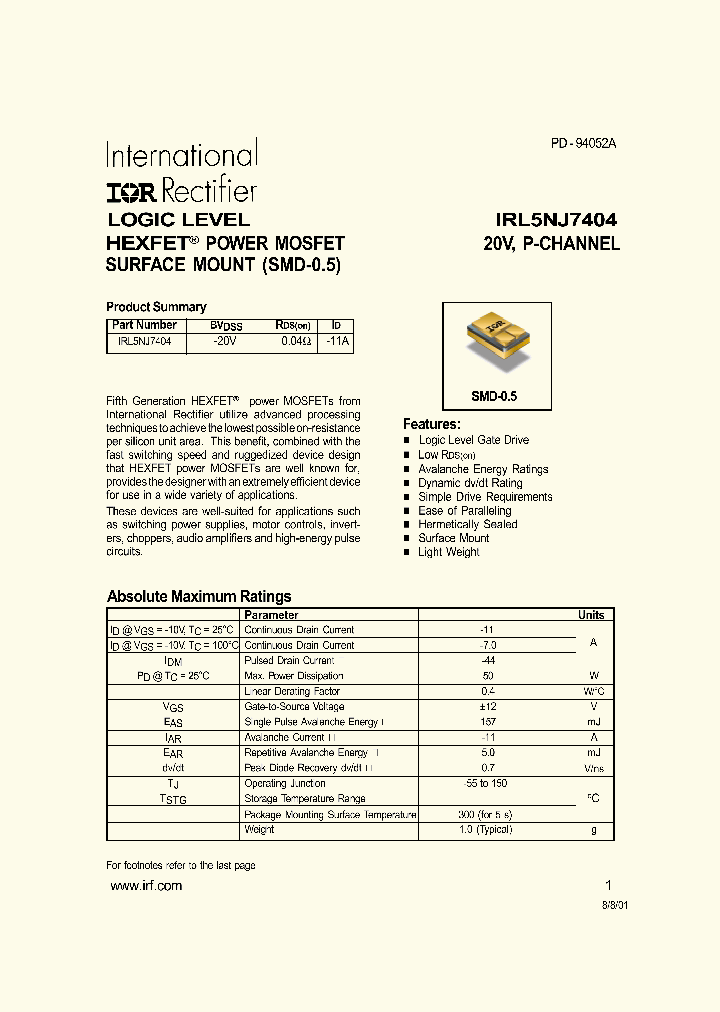 IRL5NJ7404_367620.PDF Datasheet