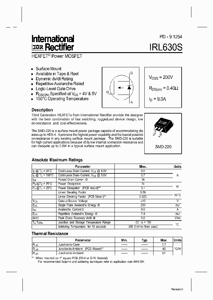 IRL630S_318346.PDF Datasheet