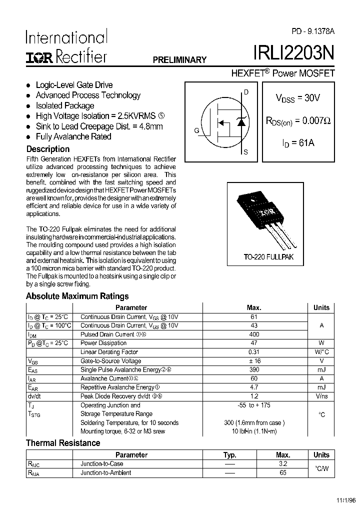IRLI2203N_363631.PDF Datasheet