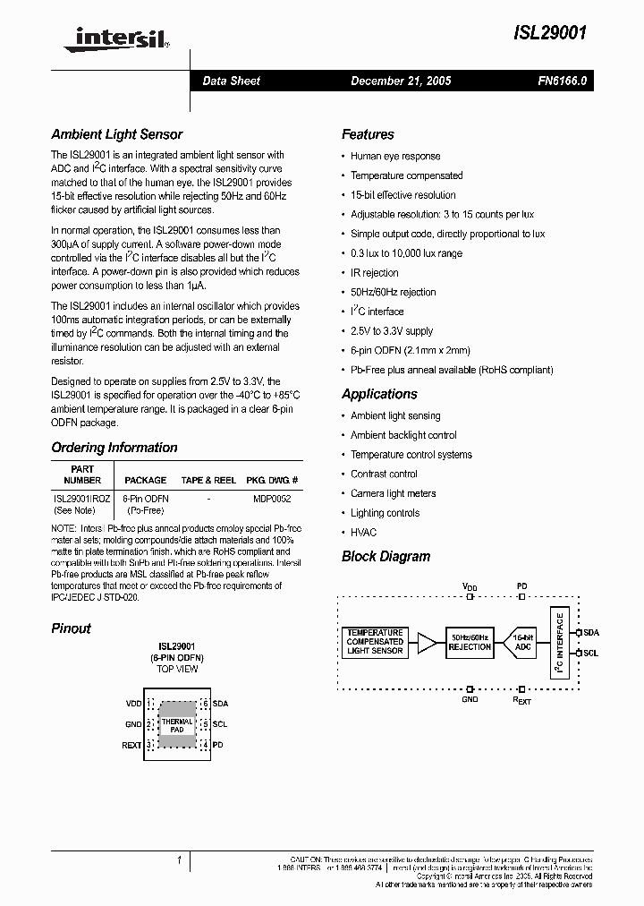ISL29001_382244.PDF Datasheet