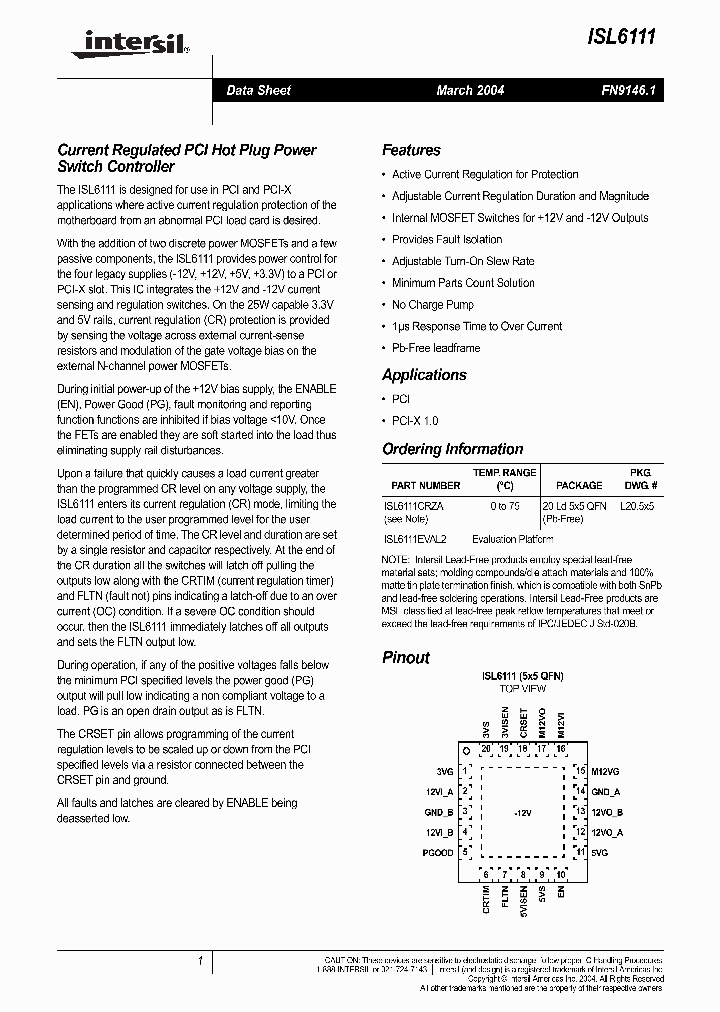 ISL6111_350448.PDF Datasheet