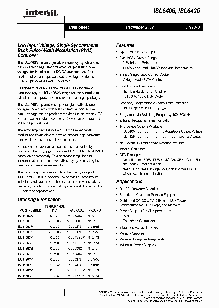 ISL6426_223369.PDF Datasheet