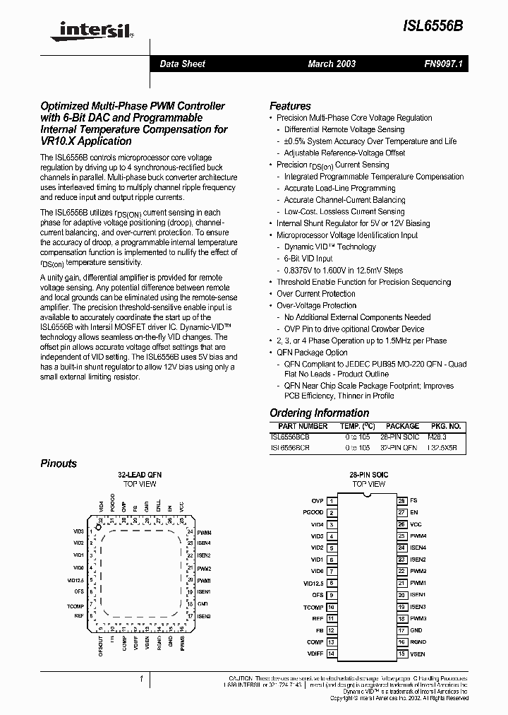 ISL6556BCB_378354.PDF Datasheet