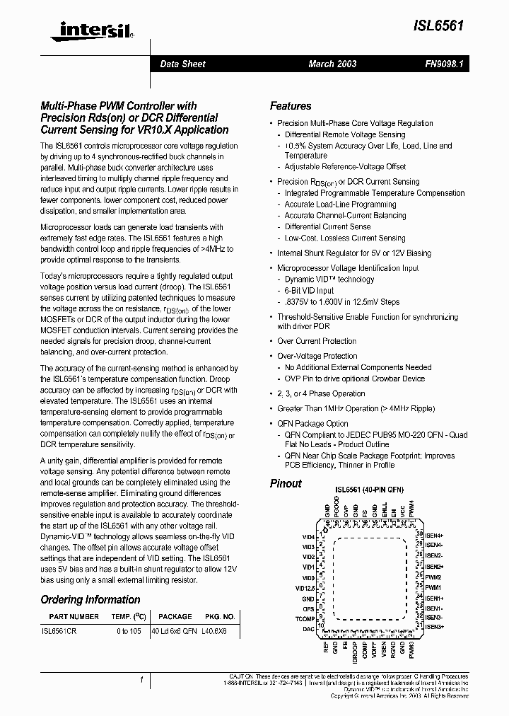 ISL6561_238705.PDF Datasheet