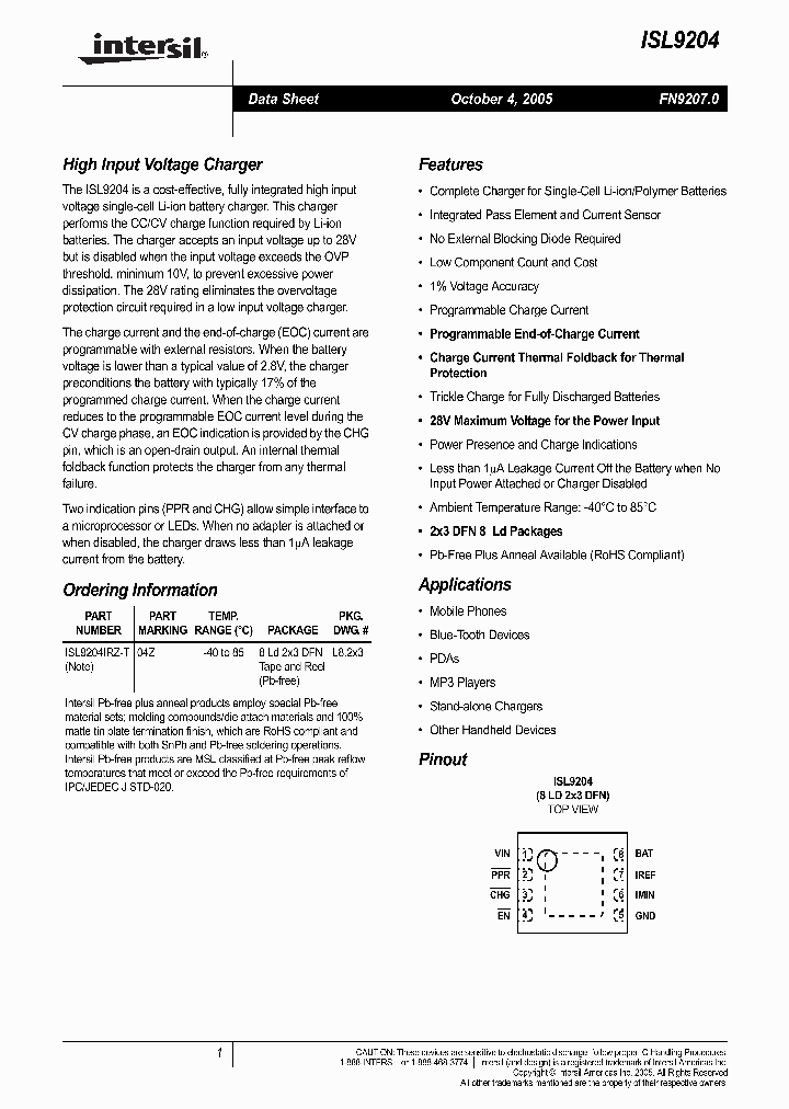 ISL9204_362092.PDF Datasheet