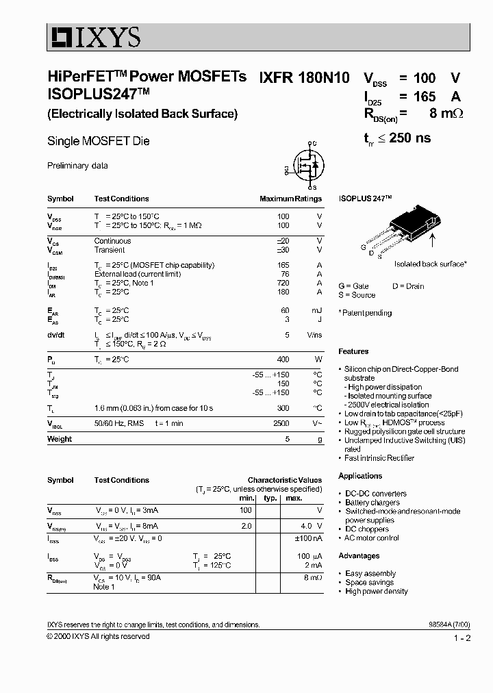 IXFR180N10NBSP_356737.PDF Datasheet