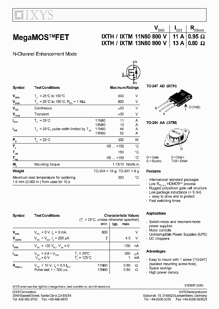 IXTM13N80NBSP_332456.PDF Datasheet