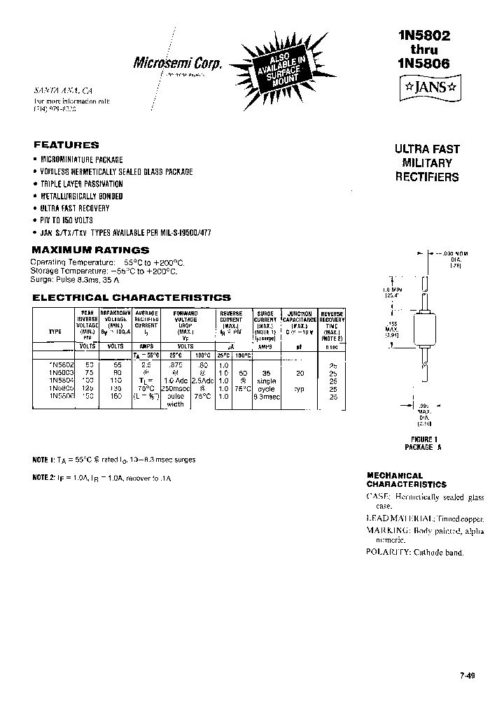 JANS1N5806_370468.PDF Datasheet