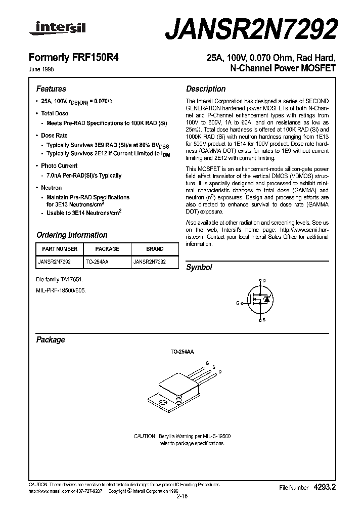 JANSR2N7292_354945.PDF Datasheet