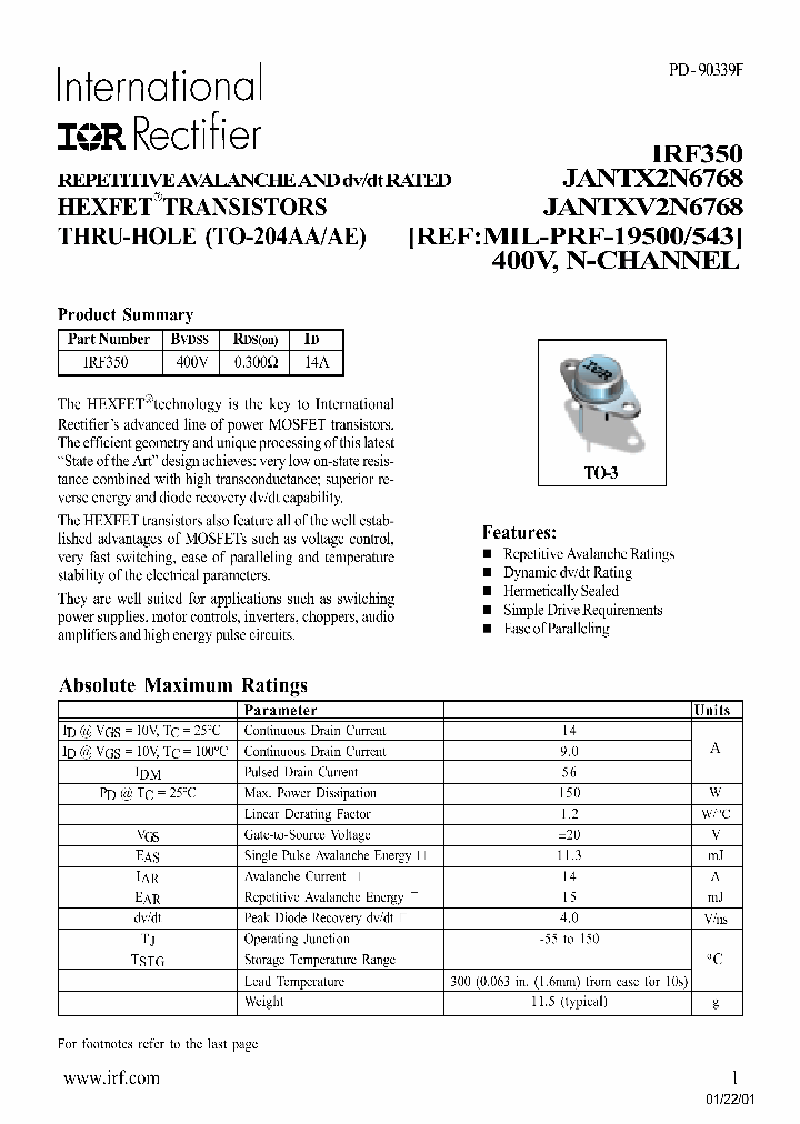 JANTXV2N6768_360894.PDF Datasheet