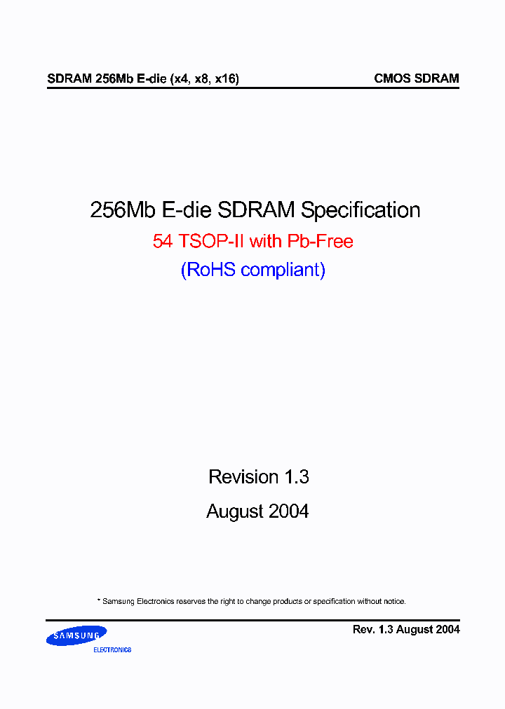 K4S561632E-UC75_362876.PDF Datasheet