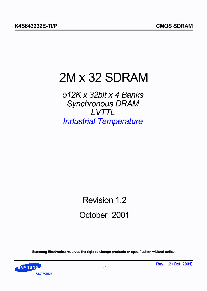 K4S643232E-TP60_65086.PDF Datasheet