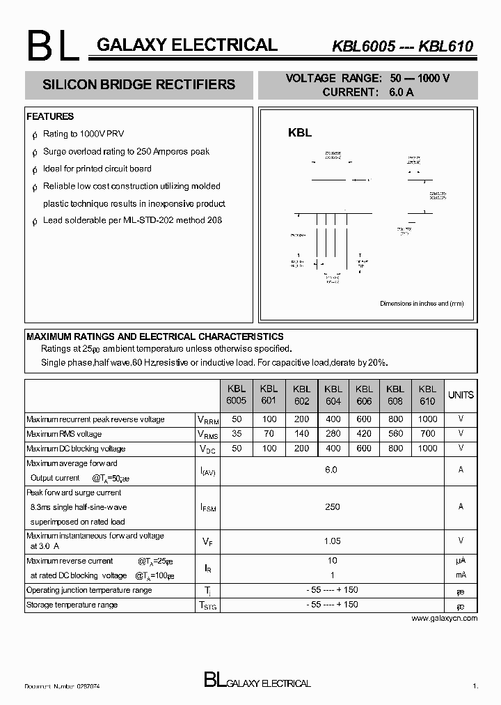 KBL608_197534.PDF Datasheet