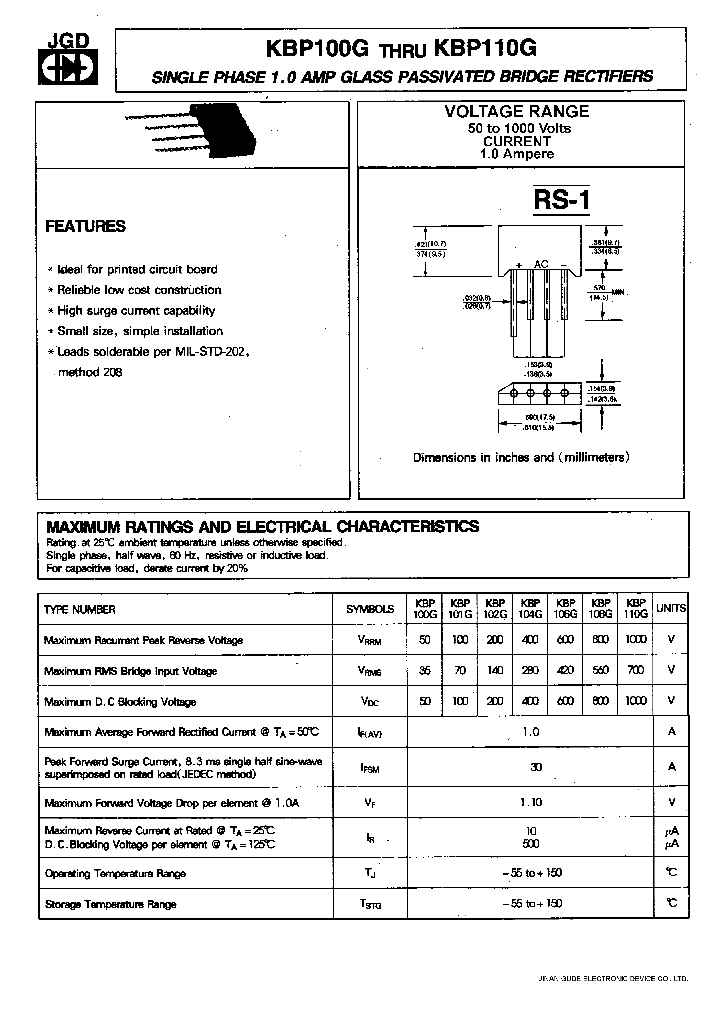 KBP104G_226227.PDF Datasheet