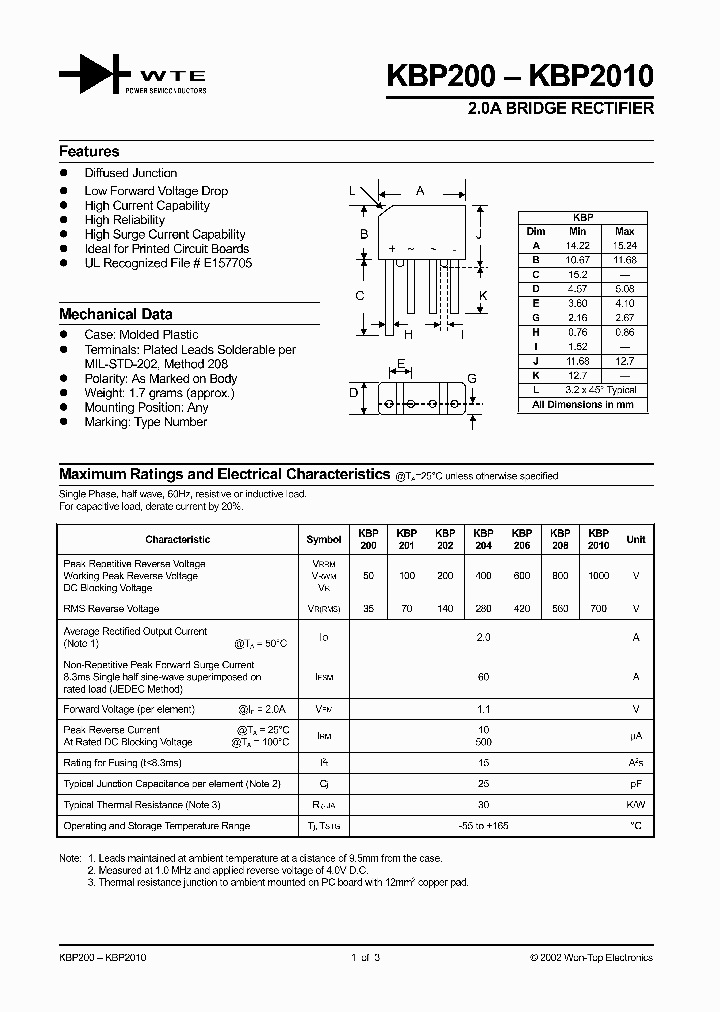 KBP206_273079.PDF Datasheet