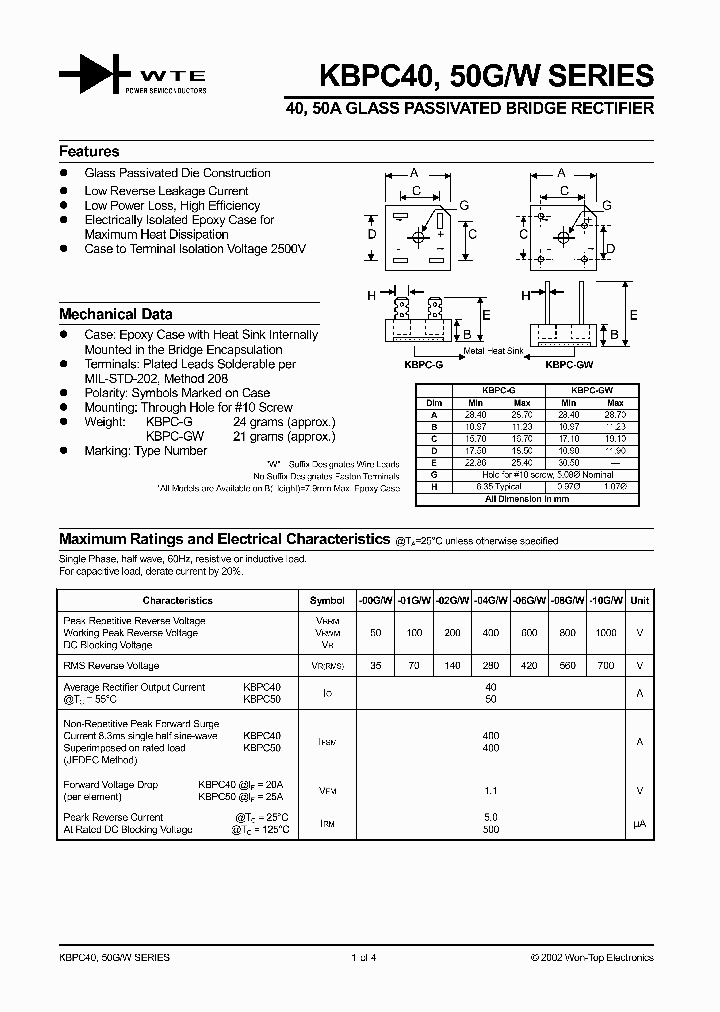 KBPC4004G_159972.PDF Datasheet
