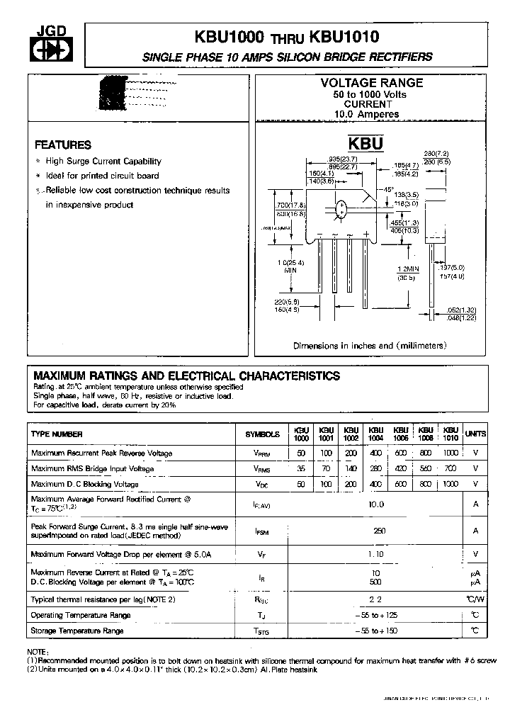KBU1010_62108.PDF Datasheet