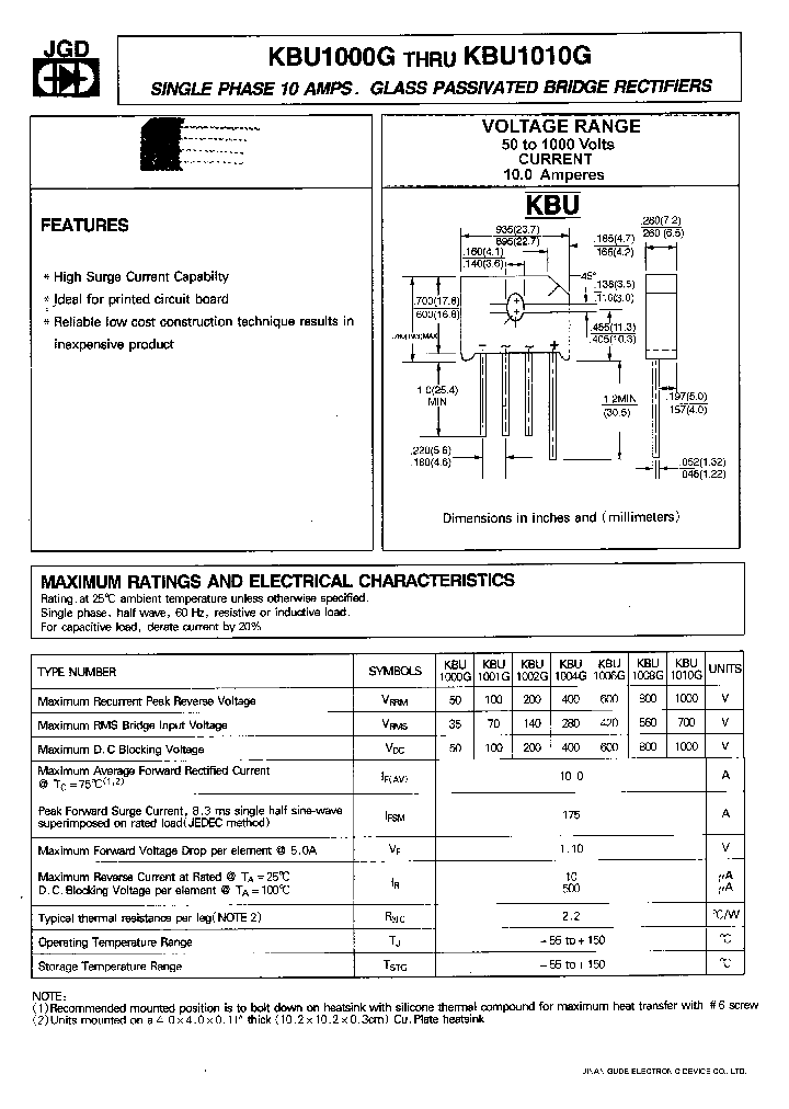 KBU1010G_62109.PDF Datasheet