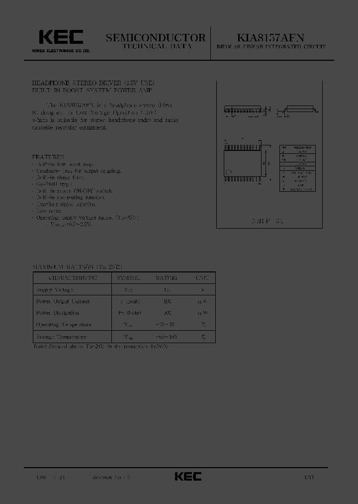 KIA8157AFN_317551.PDF Datasheet