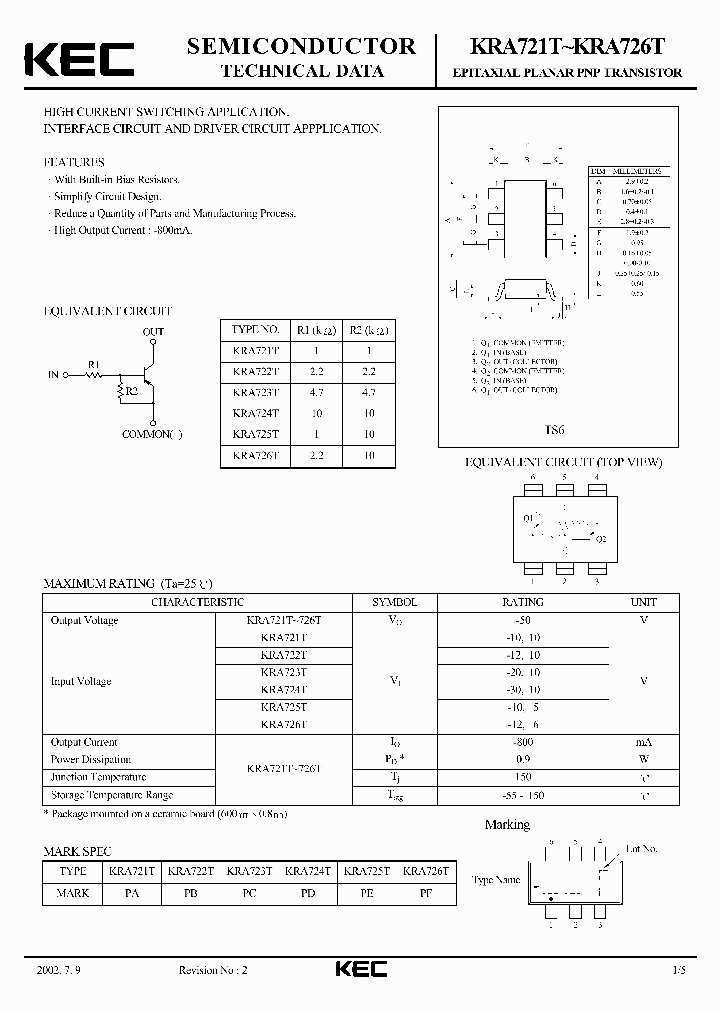 KRA723T_302252.PDF Datasheet