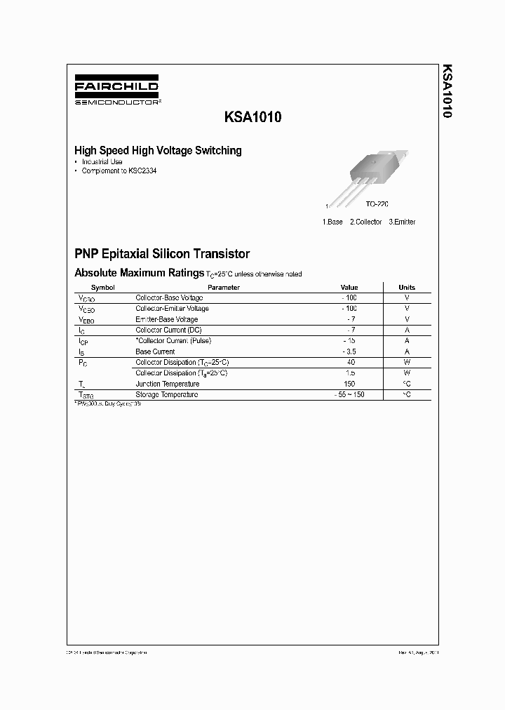 KSA1010_309089.PDF Datasheet