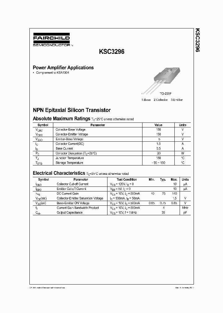 KSC3296_355310.PDF Datasheet