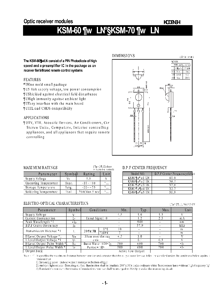 KSM-703LN_316759.PDF Datasheet