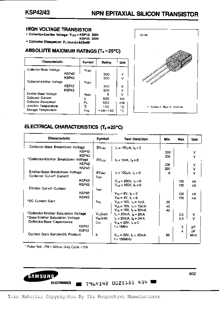 KSP42_381876.PDF Datasheet