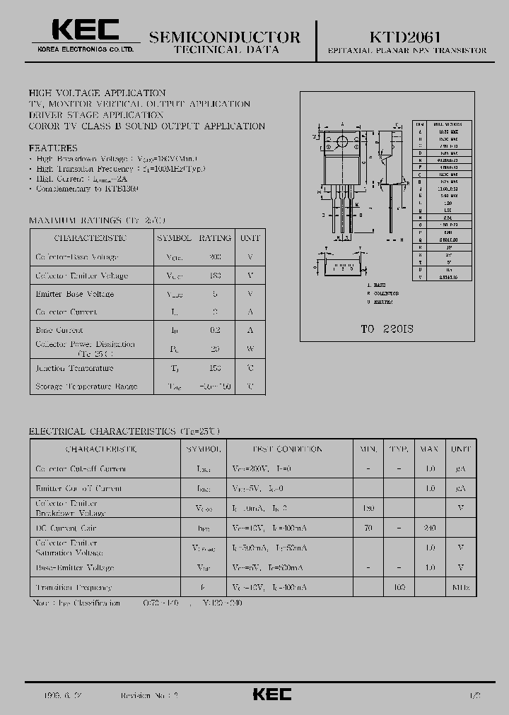 KTD2061_370304.PDF Datasheet
