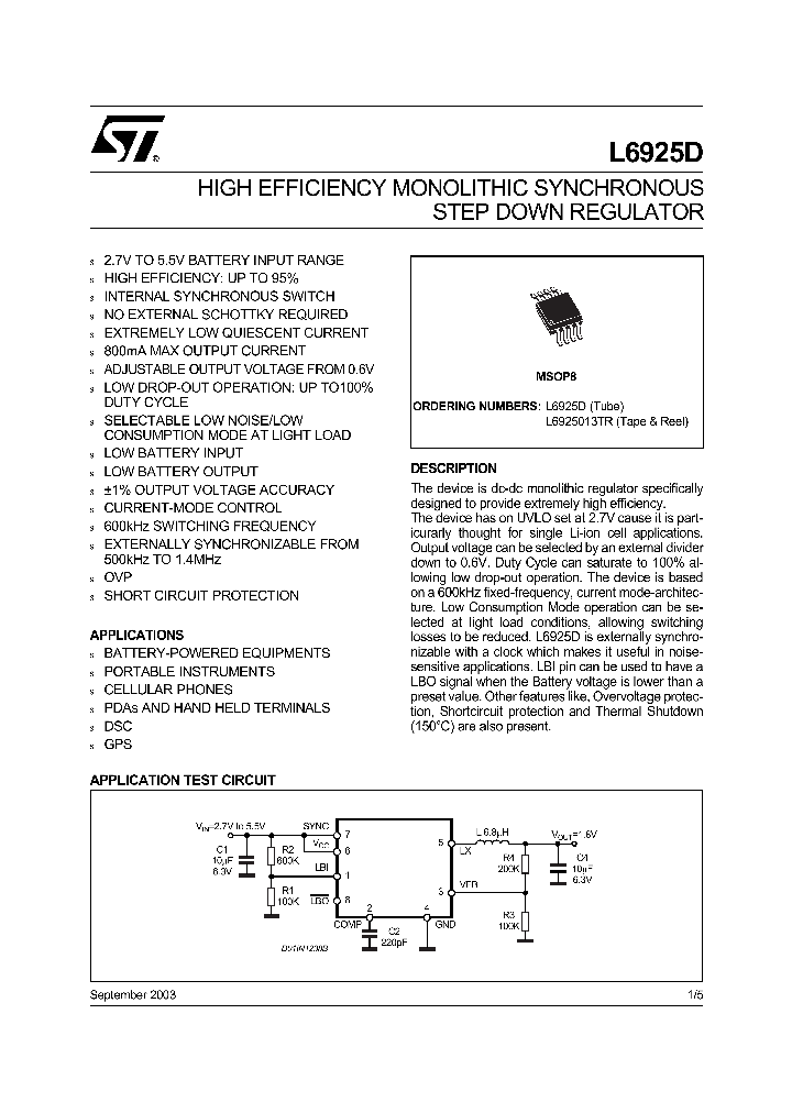 L6925013TR_306685.PDF Datasheet