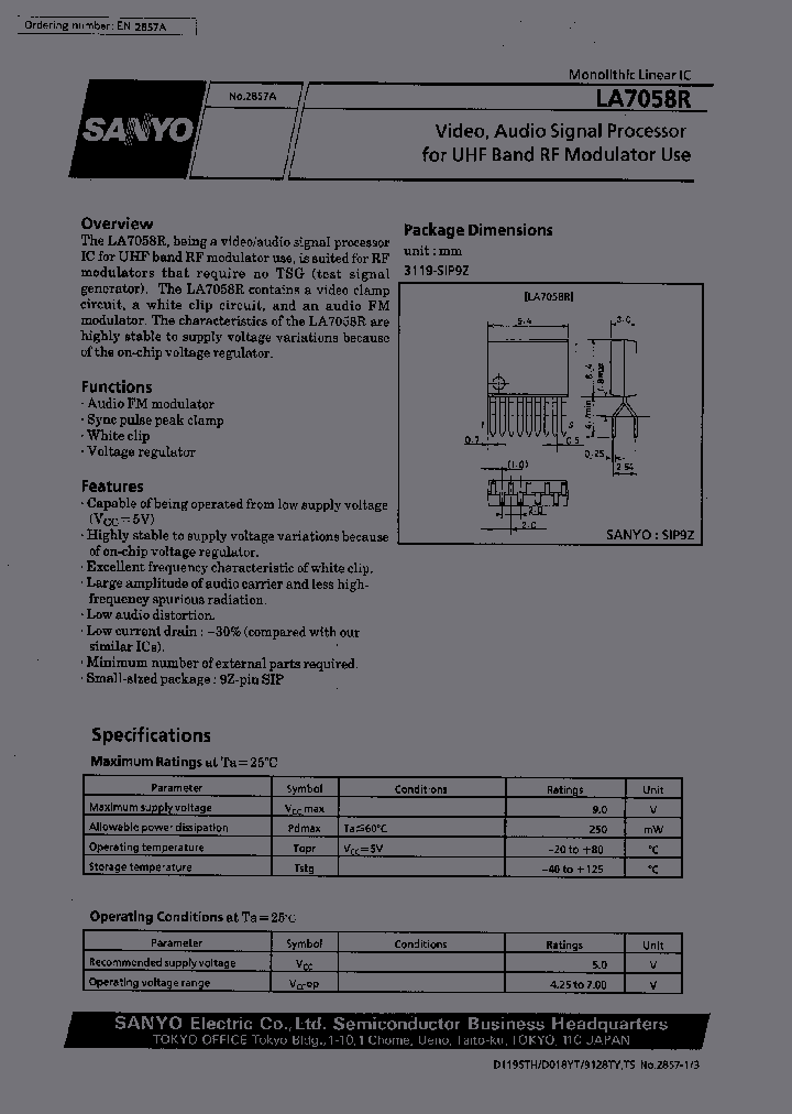 LA7058R_314357.PDF Datasheet