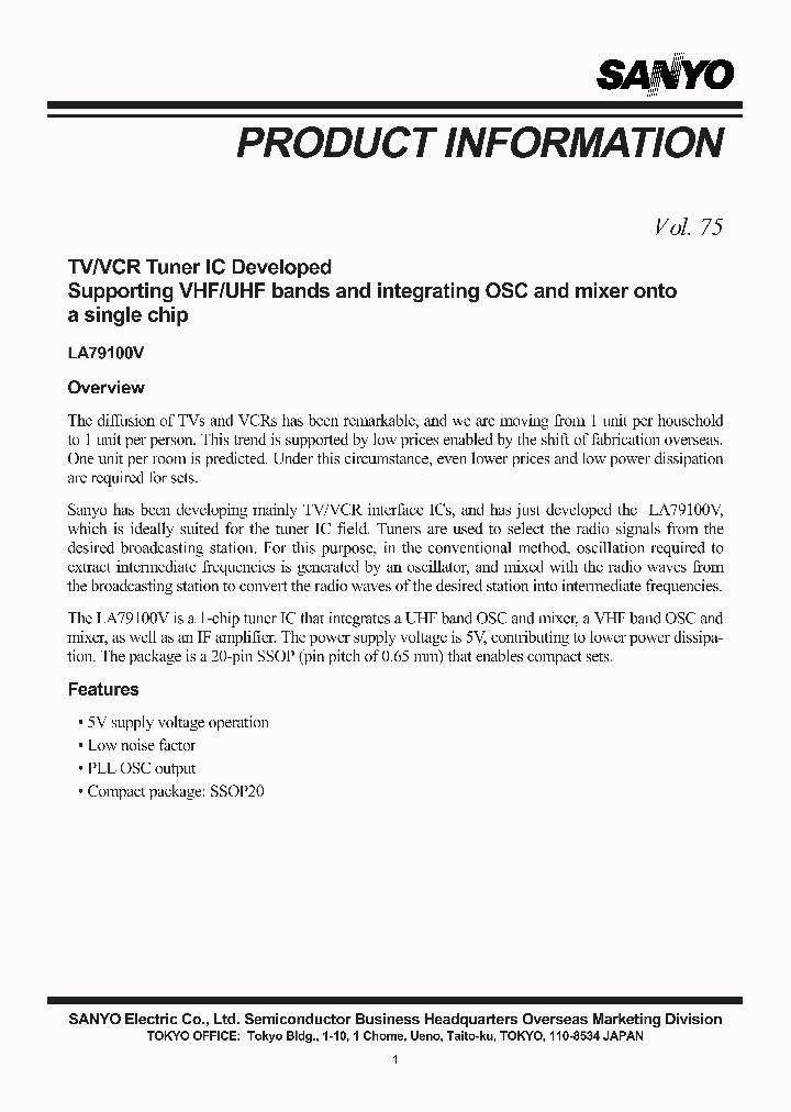 LA79100V_309781.PDF Datasheet
