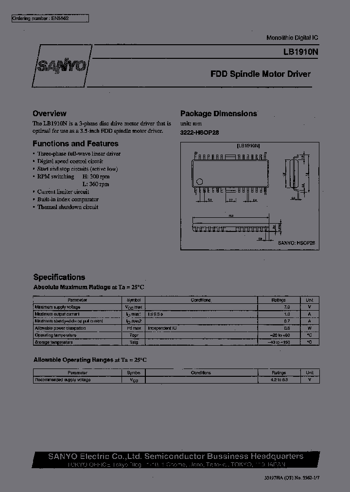 LB1910N_356149.PDF Datasheet